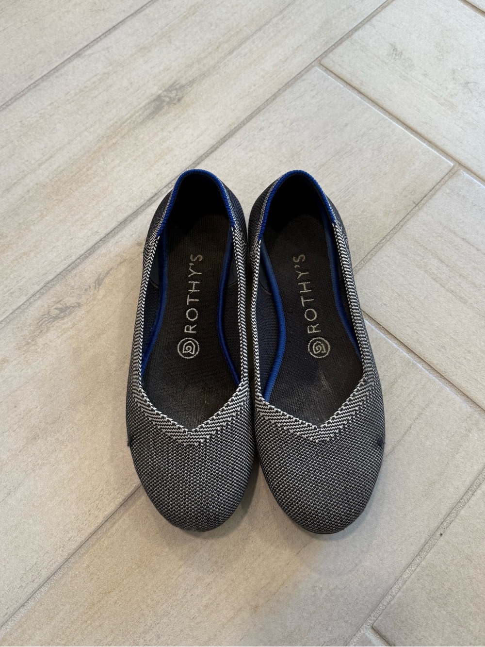 Rothy's Flat Cloud Grey Birdseye 7